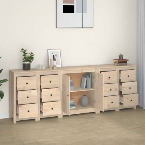 Komoda 230 x 35 x 80 cm od masivne borovine - Prirodna 1 Cijena