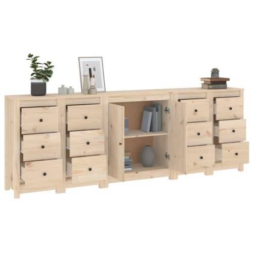 Komoda 230 x 35 x 80 cm od masivne borovine - Prirodna 1 Cijena