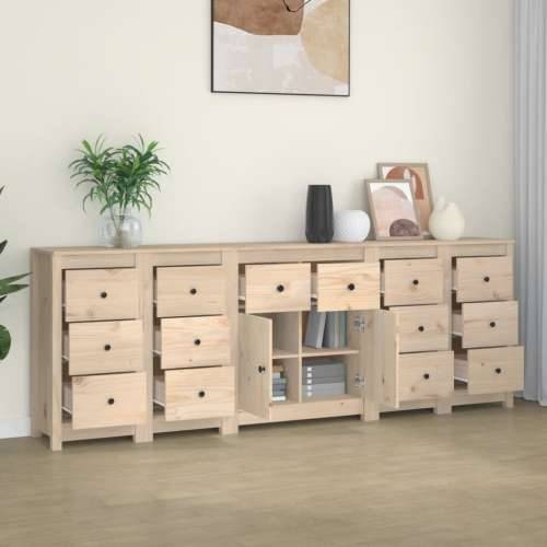 Komoda 230 x 35 x 80 cm od masivne borovine - Prirodna 1 Cijena