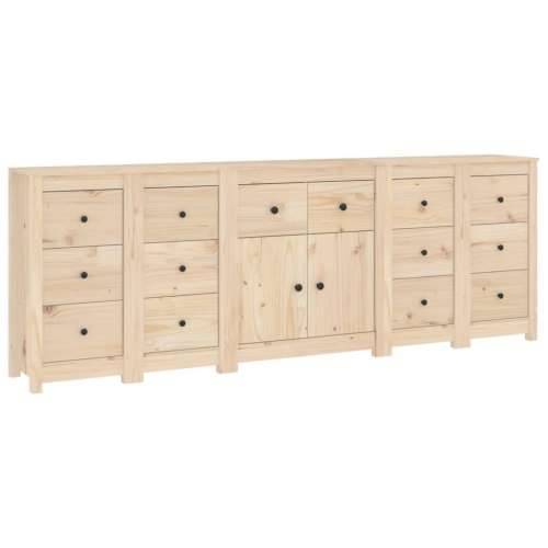 Komoda 230 x 35 x 80 cm od masivne borovine - Prirodna 1 Cijena