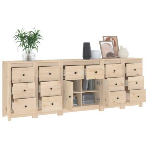 Komoda 230 x 35 x 80 cm od masivne borovine - Prirodna 1 Cijena