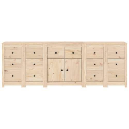 Komoda 230 x 35 x 80 cm od masivne borovine - Prirodna 1 Cijena