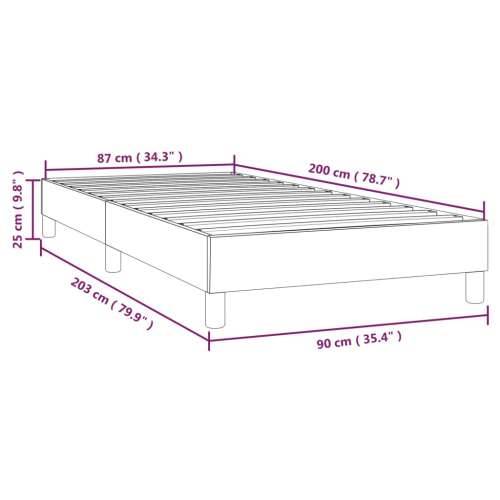 Okvir za krevet s oprugama svjetlosivi 90x200 cm od tkanine Cijena