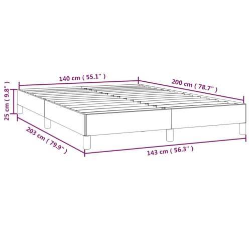 Okvir za krevet crni 140x200 cm od tkanine Cijena