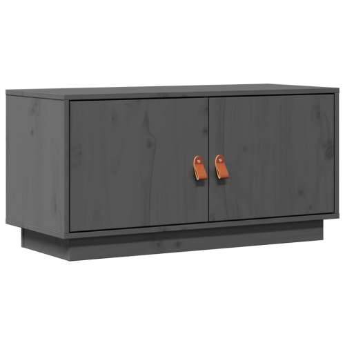 TV ormarić sivi 80 x 34 x 40 cm od masivne borovine - Siva 1 Cijena
