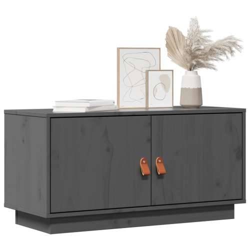 TV ormarić sivi 80 x 34 x 40 cm od masivne borovine - Siva 1 Cijena