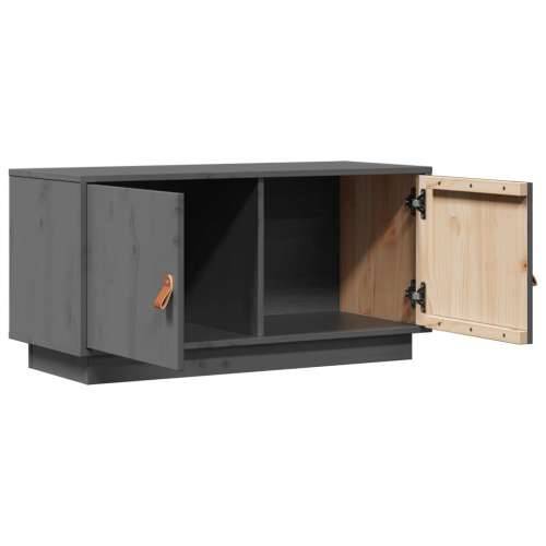TV ormarić sivi 80 x 34 x 40 cm od masivne borovine - Siva 1 Cijena