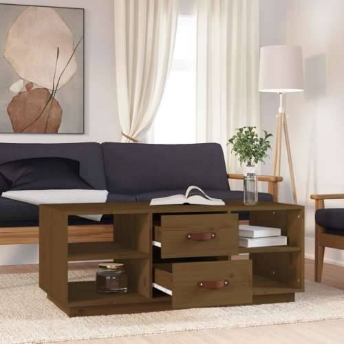 Stolić za kavu boja meda 100 x 50 x 41 cm od masivne borovine - boja meda 1 Cijena