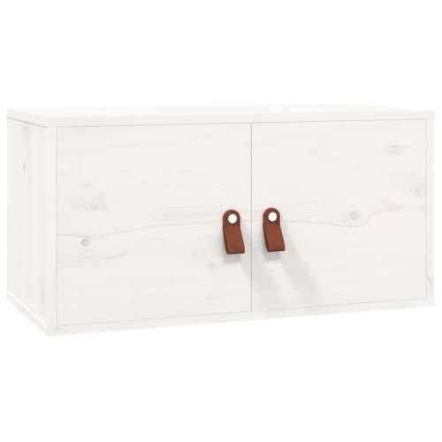 Zidni ormarić bijeli 60 x 30 x 30 cm od masivne borovine - Bijela 1 Cijena
