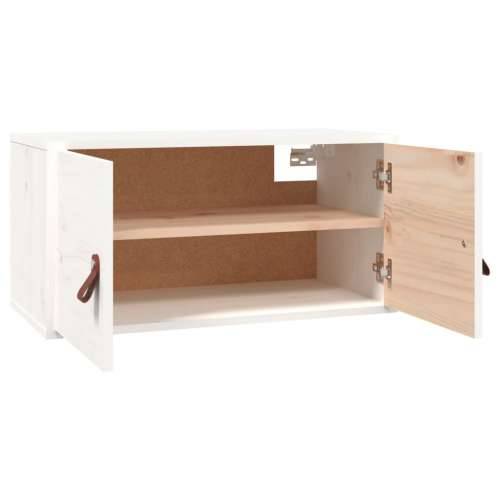 Zidni ormarić bijeli 60 x 30 x 30 cm od masivne borovine - Bijela 1 Cijena