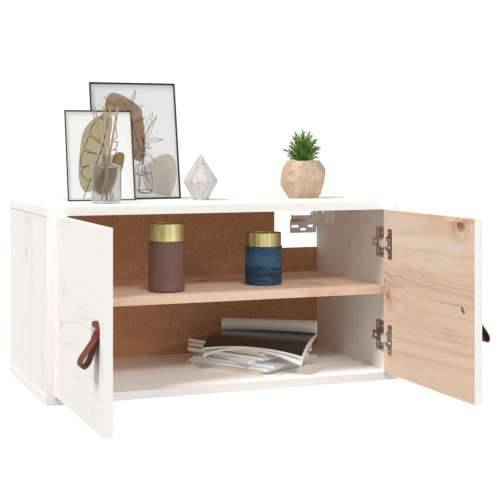 Zidni ormarić bijeli 60 x 30 x 30 cm od masivne borovine - Bijela 1 Cijena