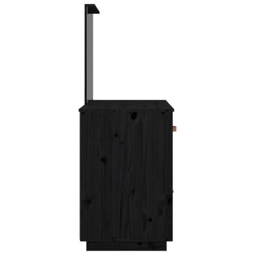 Toaletni stolić crni 95 x 50 x 134 cm od masivne borovine - Crna 1 Cijena