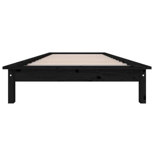 Okvir za krevet crni 90 x 200 cm od masivne borovine - Crna 90 x 200 cm Cijena