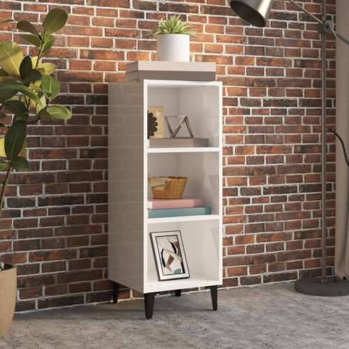 Komoda sjajna bijela 34,5 x 32,5 x 90 cm od konstruiranog drva - Visoko sjajno bijela 1 Cijena