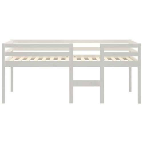 Visoki krevet bijeli 90 x 200 cm od masivne borovine - Bijela 90 x 200 cm Cijena