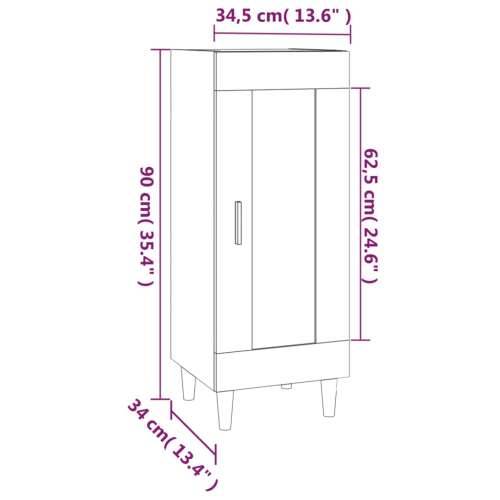 Komoda crna 34,5 x 34 x 90 cm od konstruiranog drva - Crna 1 Cijena