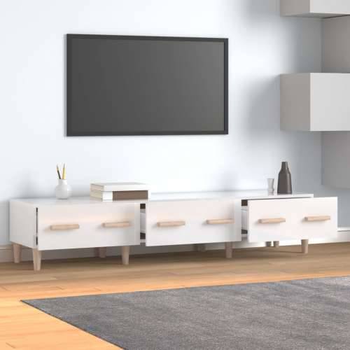 TV ormarić sjajni bijeli 150 x 34,5 x 30 cm konstruirano drvo - Visoko sjajno bijela 1 Cijena