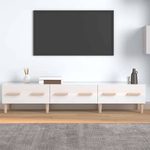 TV ormarić sjajni bijeli 150 x 34,5 x 30 cm konstruirano drvo - Visoko sjajno bijela 1 Cijena