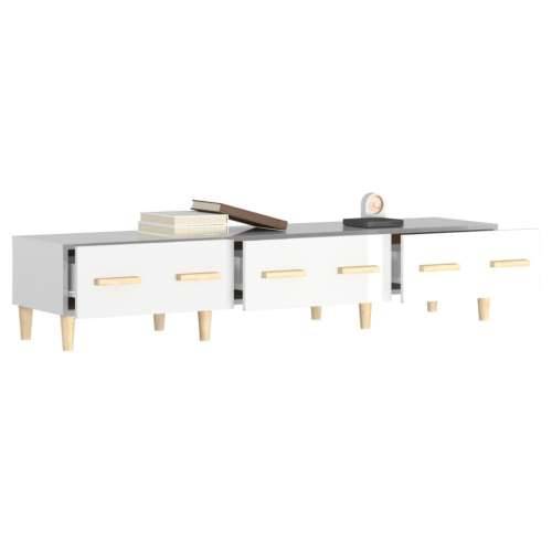 TV ormarić sjajni bijeli 150 x 34,5 x 30 cm konstruirano drvo - Visoko sjajno bijela 1 Cijena