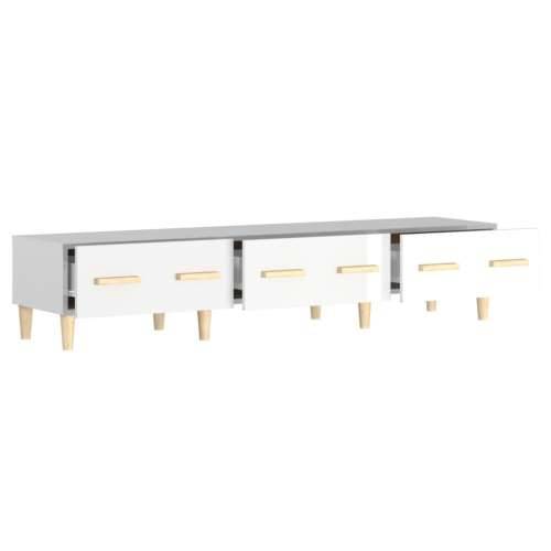 TV ormarić sjajni bijeli 150 x 34,5 x 30 cm konstruirano drvo - Visoko sjajno bijela 1 Cijena