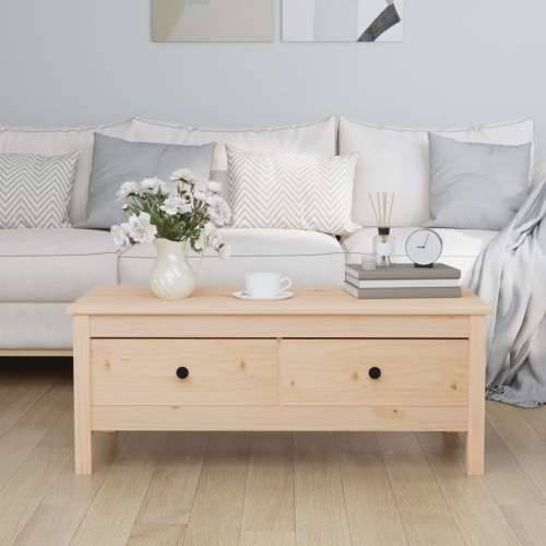 Stolić za kavu 100 x 50 x 40 cm od masivne borovine - Prirodna 1 Cijena