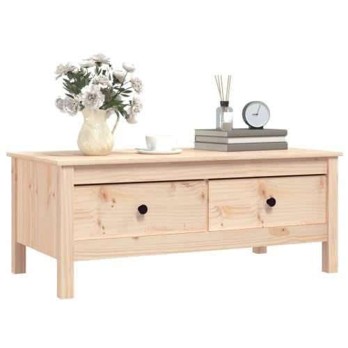 Stolić za kavu 100 x 50 x 40 cm od masivne borovine - Prirodna 1 Cijena