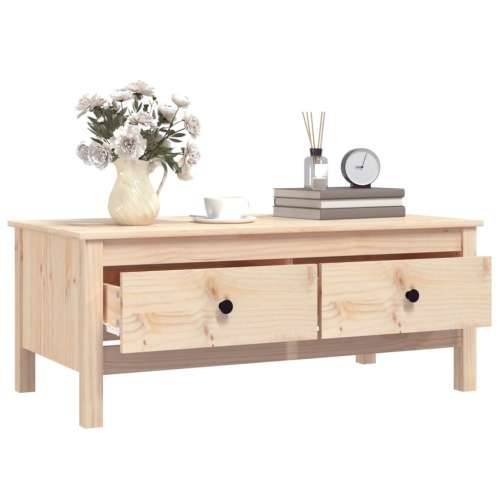Stolić za kavu 100 x 50 x 40 cm od masivne borovine - Prirodna 1 Cijena
