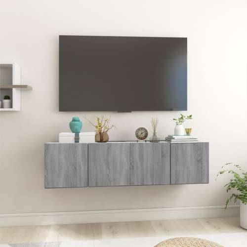 Viseći TV ormarić boja hrasta 2 kom 60 x 30 x 30 cm drveni - Sivi hrast sonoma 2 Cijena