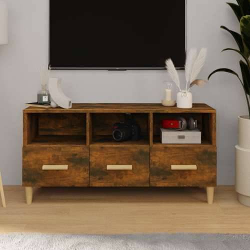 TV ormarić boja dimljenog hrasta 102x36x50 cm konstruirano drvo - Dimljeni hrast 1 Cijena