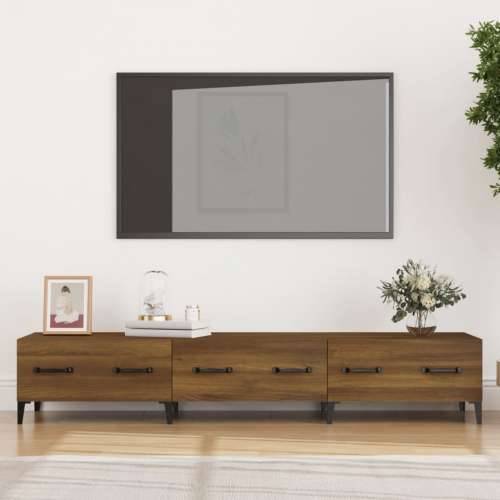 TV ormarić boja hrasta 150 x 34,5 x 30 cm konstruirano drvo - Smeđi hrast 1 Cijena