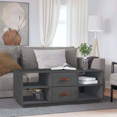 Stolić za kavu sivi 100 x 50 x 41 cm od masivne borovine - Siva 1 Cijena
