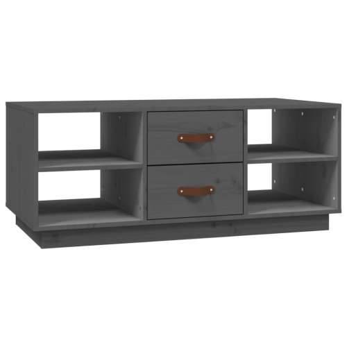 Stolić za kavu sivi 100 x 50 x 41 cm od masivne borovine - Siva 1 Cijena