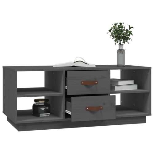 Stolić za kavu sivi 100 x 50 x 41 cm od masivne borovine - Siva 1 Cijena