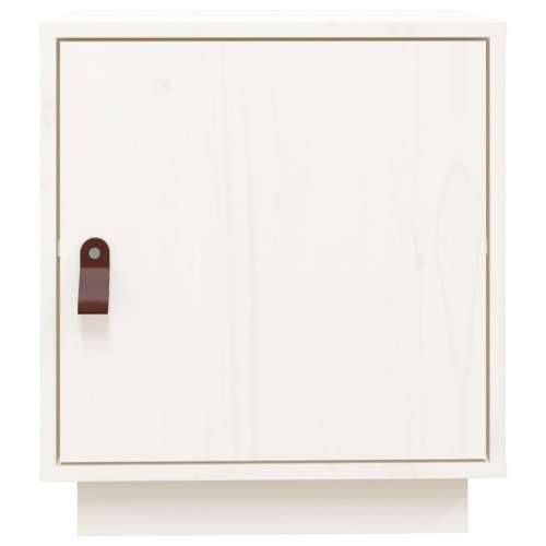 Noćni ormarić bijeli 40 x 34 x 45 cm od masivne borovine - Bijela 1 Cijena