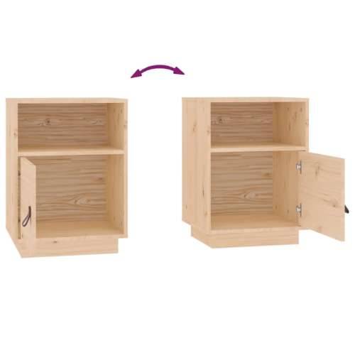 Noćni ormarići 2 kom 40 x 34 x 55 cm od masivne borovine - Prirodna 2 Cijena
