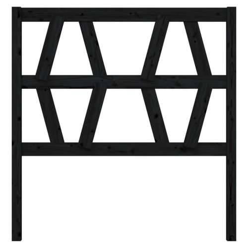 Uzglavlje za krevet crno 81 x 4 x 100 cm od masivne borovine - Crna 81 x 100 cm 1 Cijena