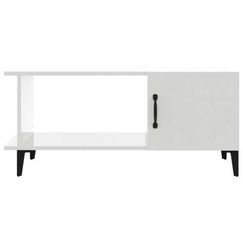 Stolić za kavu sjajni bijeli 90 x 50 x 40 cm konstruirano drvo - Visoko sjajno bijela 1 Cijena
