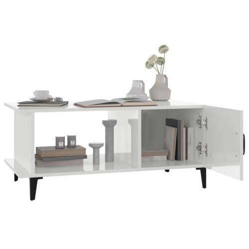 Stolić za kavu sjajni bijeli 90 x 50 x 40 cm konstruirano drvo - Visoko sjajno bijela 1 Cijena