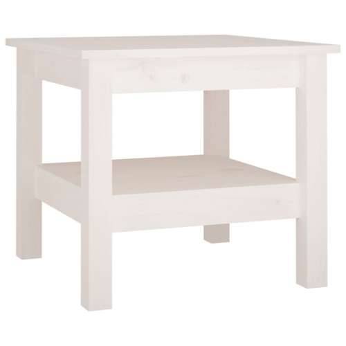 Stolić za kavu bijeli 45 x 45 x 40 cm od masivne borovine - Bijela 45 x 45 x 40 cm 1 Cijena