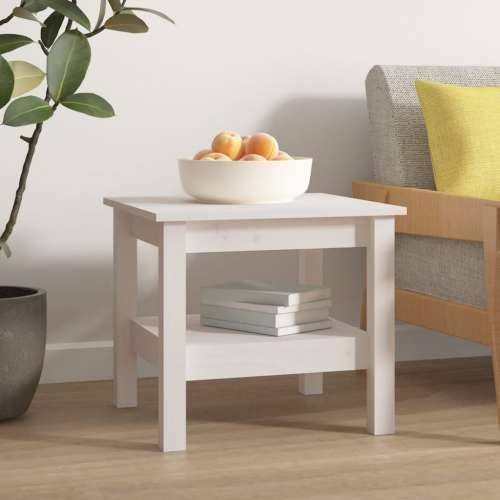 Stolić za kavu bijeli 45 x 45 x 40 cm od masivne borovine - Bijela 45 x 45 x 40 cm 1 Cijena