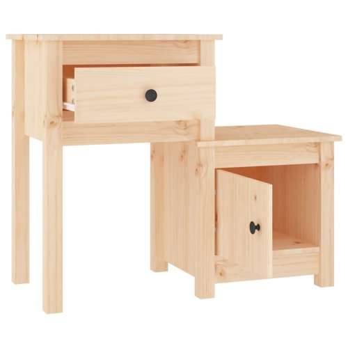 Noćni ormarić 79,5 x 38 x 65,5 cm od masivne borovine - Prirodna 1 Cijena