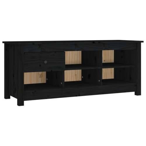 Ormarić za cipele crni 110 x 38 x 45,5 cm od masivne borovine - Crna 1 Cijena