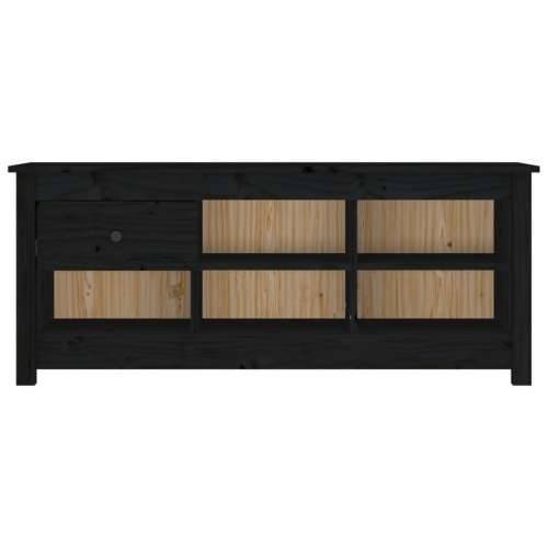 Ormarić za cipele crni 110 x 38 x 45,5 cm od masivne borovine - Crna 1 Cijena