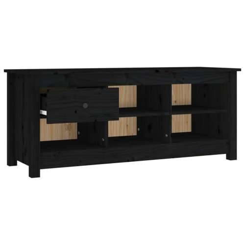 Ormarić za cipele crni 110 x 38 x 45,5 cm od masivne borovine - Crna 1 Cijena
