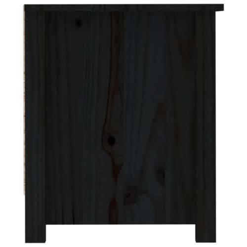 Ormarić za cipele crni 110 x 38 x 45,5 cm od masivne borovine - Crna 1 Cijena