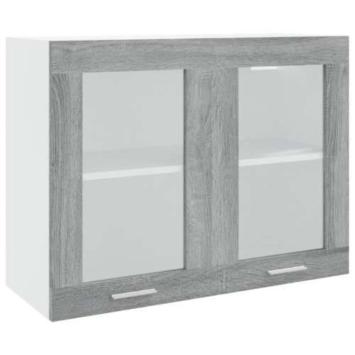 Viseći stakleni ormarić “Lyon” boja hrasta 80 x 31 x 60 cm - Sivi hrast sonoma 1 1 x viseći stakleni ormarić (2 vrata) 80 cm Cijena