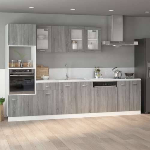 Viseći stakleni ormarić “Lyon” boja hrasta 80 x 31 x 60 cm - Sivi hrast sonoma 1 1 x viseći stakleni ormarić (2 vrata) 80 cm Cijena