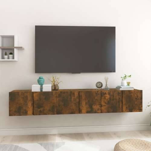 Viseći TV ormarići 3 kom boja dimljenog hrasta 60 x 30 x 30 cm - Dimljeni hrast 3 Cijena