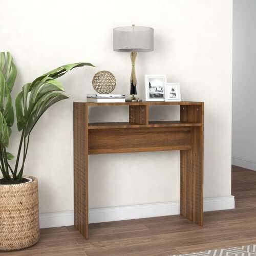 Konzolni stol boja smeđeg hrasta 78x30x80 cm konstruirano drvo - 1 Smeđi hrast 78 cm Cijena