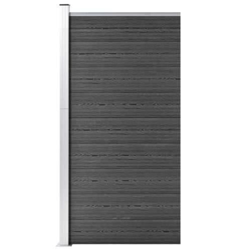 Panel za ogradu WPC 95 x 186 cm crni Cijena